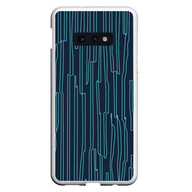 Чехол для Samsung S10E с принтом Стильный узор в Кировске, Силикон | Область печати: задняя сторона чехла, без боковых панелей | абстрактное | голубое | полоса | полосы | синее | узор | узоры | чёрное | эфемерное