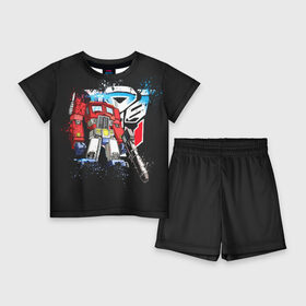 Детский костюм с шортами 3D с принтом Transformers в Кировске,  |  | bumblebee | transformers | автоботы | бамблби | мегатрон | оптимус прайм | роботы | трансформеры