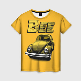 Женская футболка 3D с принтом Transformers Bee в Кировске, 100% полиэфир ( синтетическое хлопкоподобное полотно) | прямой крой, круглый вырез горловины, длина до линии бедер | bumblebee | transformers | автоботы | бамблби | мегатрон | оптимус прайм | роботы | трансформеры