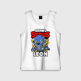 Детская майка хлопок с принтом BRAWL STARS WEREWOLF LEON в Кировске,  |  | brawl stars | brawl stars werewolf leon | brawler | leon | werewolf | бравл старз | бравлер | волк | леон | оборотень | оборотень леон