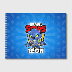 Альбом для рисования с принтом BRAWL STARS WEREWOLF LEON в Кировске, 100% бумага
 | матовая бумага, плотность 200 мг. | brawl stars | brawl stars werewolf leon | brawler | leon | werewolf | бравл старз | бравлер | волк | леон | оборотень | оборотень леон