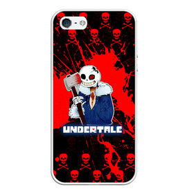 Чехол для iPhone 5/5S матовый с принтом UNDERTALE в Кировске, Силикон | Область печати: задняя сторона чехла, без боковых панелей | asriel dreemurr | chara | frisk | sans | undertale | азриэль дримурр | андертейл | андрайн | гастер | меттатон | санс | фриск | чара