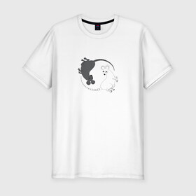 Мужская футболка хлопок Slim с принтом Крысы Инь Ян 2020 год в Кировске, 92% хлопок, 8% лайкра | приталенный силуэт, круглый вырез ворота, длина до линии бедра, короткий рукав | 
