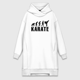 Платье-худи хлопок с принтом Karate Evolution в Кировске,  |  | боевое искусство | боец | карате | каратэ | каратэ боец | каратэ воин | каратэ до | карте кёкусинкай | кёкусинкай | киокусинкай | пустая рука | путь пустой руки | рука тан | самооборона