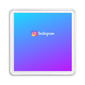 Магнит 55*55 с принтом INSTAGRAM GRADIENT в Кировске, Пластик | Размер: 65*65 мм; Размер печати: 55*55 мм | Тематика изображения на принте: insta | instagram | instagramm | social | видео | инста | инстаграм | инстаграмм | приложение | социальная сеть | фото