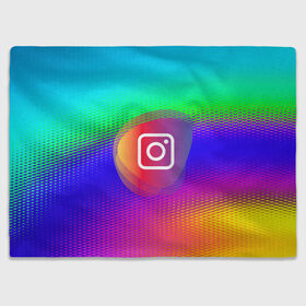 Плед 3D с принтом INSTAGRAM в Кировске, 100% полиэстер | закругленные углы, все края обработаны. Ткань не мнется и не растягивается | Тематика изображения на принте: insta | instagram | instagramm | social | видео | инста | инстаграм | инстаграмм | приложение | социальная сеть | фото