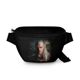 Поясная сумка 3D с принтом THE WITCHER в Кировске, 100% полиэстер | плотная ткань, ремень с регулируемой длиной, внутри несколько карманов для мелочей, основное отделение и карман с обратной стороны сумки застегиваются на молнию | geralt | netflix | the witcher | witcher | ведьмак | геральт | йенифер | нетфликс | сериал ведьмак | трисс | цири