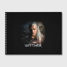 Альбом для рисования с принтом THE WITCHER в Кировске, 100% бумага
 | матовая бумага, плотность 200 мг. | geralt | netflix | the witcher | witcher | ведьмак | геральт | йенифер | нетфликс | сериал ведьмак | трисс | цири