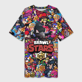 Платье-футболка 3D с принтом BRAWL STARS CROW в Кировске,  |  | 2020 | android | brawl stars | crow | games | leon | mobile game | stars | бравл старс | ворон | игры | леон | мобильные игры