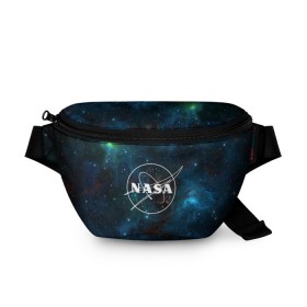 Поясная сумка 3D с принтом NASA в Кировске, 100% полиэстер | плотная ткань, ремень с регулируемой длиной, внутри несколько карманов для мелочей, основное отделение и карман с обратной стороны сумки застегиваются на молнию | galaxy | nasa | nebula | space | star | абстракция | вселенная | галактика | звезда | звезды | космический | наса | планеты
