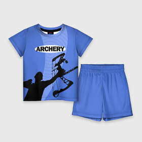 Детский костюм с шортами 3D с принтом Archery в Кировске,  |  | Тематика изображения на принте: archer | archery | bow | bow hunter | bowhunter | лук | лучник | стрельба из лука