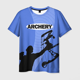 Мужская футболка 3D с принтом Archery в Кировске, 100% полиэфир | прямой крой, круглый вырез горловины, длина до линии бедер | Тематика изображения на принте: archer | archery | bow | bow hunter | bowhunter | лук | лучник | стрельба из лука