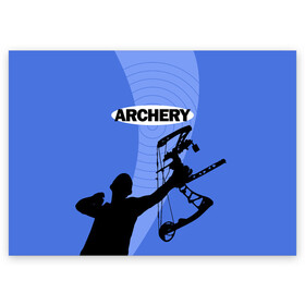 Поздравительная открытка с принтом Archery в Кировске, 100% бумага | плотность бумаги 280 г/м2, матовая, на обратной стороне линовка и место для марки
 | Тематика изображения на принте: archer | archery | bow | bow hunter | bowhunter | лук | лучник | стрельба из лука