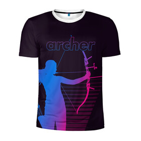 Мужская футболка 3D спортивная с принтом Archer в Кировске, 100% полиэстер с улучшенными характеристиками | приталенный силуэт, круглая горловина, широкие плечи, сужается к линии бедра | archer | archery | bow | bow hunter | bowhunter | лук | лучник | стрельба из лука