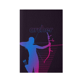 Обложка для паспорта матовая кожа с принтом Archer в Кировске, натуральная матовая кожа | размер 19,3 х 13,7 см; прозрачные пластиковые крепления | archer | archery | bow | bow hunter | bowhunter | лук | лучник | стрельба из лука