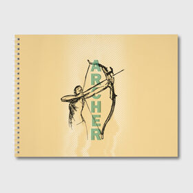 Альбом для рисования с принтом Archer в Кировске, 100% бумага
 | матовая бумага, плотность 200 мг. | Тематика изображения на принте: archer | archery | bow | bow hunter | bowhunter | лук | лучник | стрельба из лука