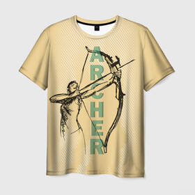 Мужская футболка 3D с принтом Archer в Кировске, 100% полиэфир | прямой крой, круглый вырез горловины, длина до линии бедер | Тематика изображения на принте: archer | archery | bow | bow hunter | bowhunter | лук | лучник | стрельба из лука