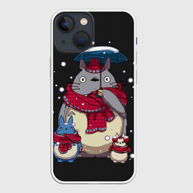 Чехол для iPhone 13 mini с принтом My Neighbor Totoro зонт от снега в Кировске,  |  | anime | hayao miyazaki | japanese | meme | miyazaki | piano | studio ghibli | tokyo | totoro | гибли | котобус | мой | сосед | сусуватари | тонари | тоторо | хаяо миядзаки