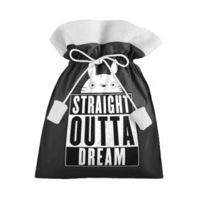 Подарочный 3D мешок с принтом Тоторо Straight outta dream в Кировске, 100% полиэстер | Размер: 29*39 см | anime | hayao miyazaki | japanese | meme | miyazaki | piano | studio ghibli | tokyo | totoro | гибли | котобус | мой | сосед | сусуватари | тонари | тоторо | хаяо миядзаки