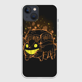 Чехол для iPhone 13 с принтом My Neighbor Totoro оранжевый кот в Кировске,  |  | anime | hayao miyazaki | japanese | meme | miyazaki | piano | studio ghibli | tokyo | totoro | гибли | котобус | мой | сосед | сусуватари | тонари | тоторо | хаяо миядзаки