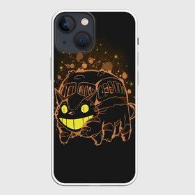 Чехол для iPhone 13 mini с принтом My Neighbor Totoro оранжевый кот в Кировске,  |  | anime | hayao miyazaki | japanese | meme | miyazaki | piano | studio ghibli | tokyo | totoro | гибли | котобус | мой | сосед | сусуватари | тонари | тоторо | хаяо миядзаки
