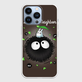 Чехол для iPhone 13 Pro с принтом My Neighbor Totoro кролик на микробе в Кировске,  |  | Тематика изображения на принте: anime | hayao miyazaki | japanese | meme | miyazaki | piano | studio ghibli | tokyo | totoro | гибли | котобус | мой | сосед | сусуватари | тонари | тоторо | хаяо миядзаки