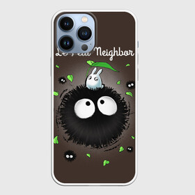 Чехол для iPhone 13 Pro Max с принтом My Neighbor Totoro кролик на микробе в Кировске,  |  | anime | hayao miyazaki | japanese | meme | miyazaki | piano | studio ghibli | tokyo | totoro | гибли | котобус | мой | сосед | сусуватари | тонари | тоторо | хаяо миядзаки