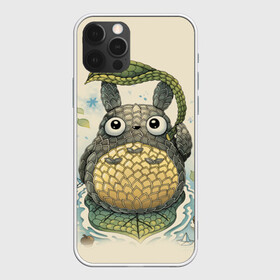 Чехол для iPhone 12 Pro с принтом My Neighbor Totoro заяц с чешуей в Кировске, силикон | область печати: задняя сторона чехла, без боковых панелей | anime | hayao miyazaki | japanese | meme | miyazaki | piano | studio ghibli | tokyo | totoro | гибли | котобус | мой | сосед | сусуватари | тонари | тоторо | хаяо миядзаки