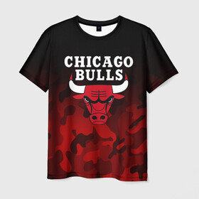 Мужская футболка 3D с принтом CHICAGO BULLS | ЧИКАГО БУЛЛС в Кировске, 100% полиэфир | прямой крой, круглый вырез горловины, длина до линии бедер | bulls | chicago | chicago bulls | nba | red bulls | usa | америка | быки | нба | сша | чикаго буллс