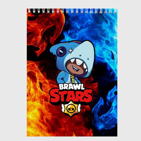 Скетчбук с принтом Brawl Stars LEON SHARK в Кировске, 100% бумага
 | 48 листов, плотность листов — 100 г/м2, плотность картонной обложки — 250 г/м2. Листы скреплены сверху удобной пружинной спиралью | 8 bit | 8 бит | brawl | brawl stars | crow | leon | shark | stars | акула | бравл | бравл старс | браво старс | игра | компьютерная | кров | леон | леон акула | онлайн | старс | шарк