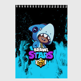 Скетчбук с принтом Brawl Stars LEON SHARK в Кировске, 100% бумага
 | 48 листов, плотность листов — 100 г/м2, плотность картонной обложки — 250 г/м2. Листы скреплены сверху удобной пружинной спиралью | 8 bit | 8 бит | brawl | brawl stars | crow | leon | shark | stars | акула | бравл | бравл старс | браво старс | игра | компьютерная | кров | леон | леон акула | онлайн | старс | шарк