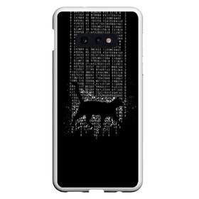 Чехол для Samsung S10E с принтом Matrix cat в Кировске, Силикон | Область печати: задняя сторона чехла, без боковых панелей | matrix | андерсон | всемогущий | дежавю | киану | код | кот | матрица | поверь | ривз | себя | томас