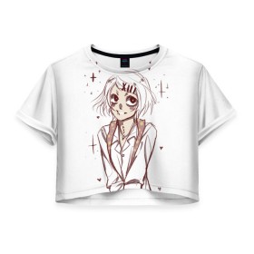 Женская футболка Crop-top 3D с принтом Сузуя Джузо в Кировске, 100% полиэстер | круглая горловина, длина футболки до линии талии, рукава с отворотами | Тематика изображения на принте: аниме | персонаж | рисунок | сузуя джузо | токийский гуль