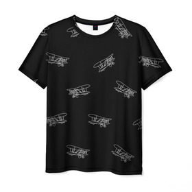 Мужская футболка 3D с принтом Самолеты к бою! в Кировске, 100% полиэфир | прямой крой, круглый вырез горловины, длина до линии бедер | небо | полет | самолеты
