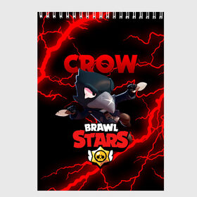 Скетчбук с принтом BRAWL STARS CROW в Кировске, 100% бумага
 | 48 листов, плотность листов — 100 г/м2, плотность картонной обложки — 250 г/м2. Листы скреплены сверху удобной пружинной спиралью | brawl stars | crow | leon | leon shark | sally leon | shark | stars | акула | берли | ворон | леон | леон акула | спайк | эль примо