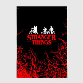 Постер с принтом STRANGER THINGS в Кировске, 100% бумага
 | бумага, плотность 150 мг. Матовая, но за счет высокого коэффициента гладкости имеет небольшой блеск и дает на свету блики, но в отличии от глянцевой бумаги не покрыта лаком | 11 | stranger things | одди | одиннадцатая | очень странные дела | сериалы