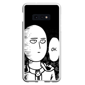 Чехол для Samsung S10E с принтом ONE-PUNCH MAN в Кировске, Силикон | Область печати: задняя сторона чехла, без боковых панелей | one punch man | onepunchman | oppai | saitama | ван панч мен | ванпанчмен | макото миядзаки | сайтама | человек один удар