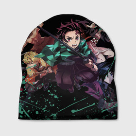 Шапка 3D с принтом DEMON SLAYER KIMETSU NO YAIBA | КЛИНОК РАССЕКАЮЩИЙ ДЕМОНОВ в Кировске, 100% полиэстер | универсальный размер, печать по всей поверхности изделия | demon slayer | kimetsu no yaiba | nezuko | shinobu | slayer | tanjiro | zenitsu | гию томиока | зенитсу | зенитцу | иноске хашибира | клинок рассекающий демонов | незуко | танджиро | шинобу кочо