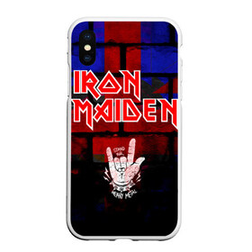 Чехол для iPhone XS Max матовый с принтом Iron Maiden в Кировске, Силикон | Область печати: задняя сторона чехла, без боковых панелей | iron maiden | англия | британия | металл | музыка | рок