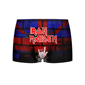 Мужские трусы 3D с принтом Iron Maiden в Кировске, 50% хлопок, 50% полиэстер | классическая посадка, на поясе мягкая тканевая резинка | iron maiden | англия | британия | металл | музыка | рок