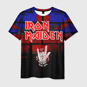Мужская футболка 3D с принтом Iron Maiden в Кировске, 100% полиэфир | прямой крой, круглый вырез горловины, длина до линии бедер | iron maiden | англия | британия | металл | музыка | рок