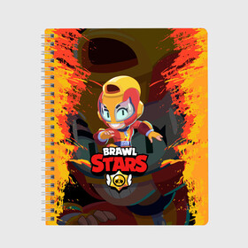 Тетрадь с принтом BRAWL STARS MAX в Кировске, 100% бумага | 48 листов, плотность листов — 60 г/м2, плотность картонной обложки — 250 г/м2. Листы скреплены сбоку удобной пружинной спиралью. Уголки страниц и обложки скругленные. Цвет линий — светло-серый
 | bib | brawl stars | bull | colt | crow | leon | leon shark | max | moba | sally leon | shark | акула | берли | биби | бравл старс | ворон | жанр | игра | кольт | леон | леон акула | макс | нита | спайк | шелли