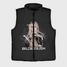 Мужской жилет утепленный 3D с принтом BILLIE EILISH в Кировске,  |  | ayelish | bad guy | bellyache | bilie eilish | bilie elish | billie | billie eilish | eilish | electronic | elish | music | били айлиш | билли айлиш | эйлиш | элиш