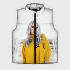 Мужской жилет утепленный 3D с принтом BILLIE EILISH в Кировске,  |  | ayelish | bad guy | bellyache | bilie eilish | bilie elish | billie | billie eilish | eilish | electronic | elish | music | били айлиш | билли айлиш | эйлиш | элиш