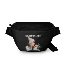 Поясная сумка 3D с принтом BILLIE EILISH в Кировске, 100% полиэстер | плотная ткань, ремень с регулируемой длиной, внутри несколько карманов для мелочей, основное отделение и карман с обратной стороны сумки застегиваются на молнию | ayelish | bad guy | bellyache | bilie eilish | bilie elish | billie | billie eilish | eilish | electronic | elish | music | били айлиш | билли айлиш | эйлиш | элиш