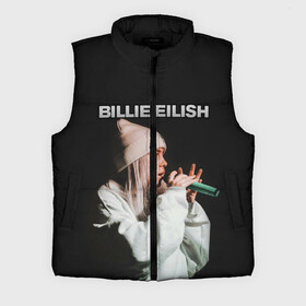 Мужской жилет утепленный 3D с принтом BILLIE EILISH в Кировске,  |  | ayelish | bad guy | bellyache | bilie eilish | bilie elish | billie | billie eilish | eilish | electronic | elish | music | били айлиш | билли айлиш | эйлиш | элиш