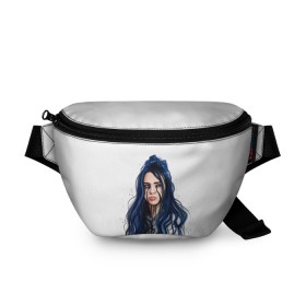 Поясная сумка 3D с принтом BILLIE EILISH в Кировске, 100% полиэстер | плотная ткань, ремень с регулируемой длиной, внутри несколько карманов для мелочей, основное отделение и карман с обратной стороны сумки застегиваются на молнию | ayelish | bad guy | bellyache | bilie eilish | bilie elish | billie | billie eilish | eilish | electronic | elish | music | били айлиш | билли айлиш | эйлиш | элиш