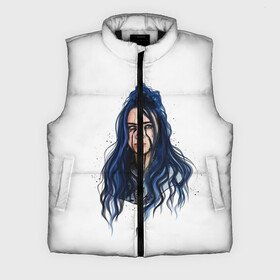 Мужской жилет утепленный 3D с принтом BILLIE EILISH в Кировске,  |  | ayelish | bad guy | bellyache | bilie eilish | bilie elish | billie | billie eilish | eilish | electronic | elish | music | били айлиш | билли айлиш | эйлиш | элиш