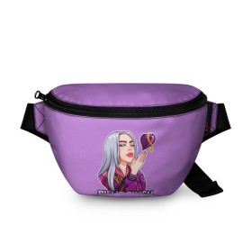 Поясная сумка 3D с принтом BILLIE EILISH в Кировске, 100% полиэстер | плотная ткань, ремень с регулируемой длиной, внутри несколько карманов для мелочей, основное отделение и карман с обратной стороны сумки застегиваются на молнию | ayelish | bad guy | bellyache | bilie eilish | bilie elish | billie | billie eilish | eilish | electronic | elish | music | били айлиш | билли айлиш | эйлиш | элиш