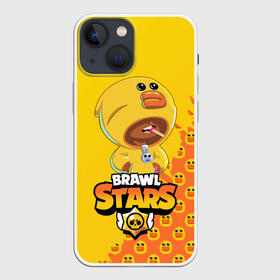 Чехол для iPhone 13 mini с принтом BRAWL STARS SALLY LEON. в Кировске,  |  | bib | brawl stars | bull | colt | crow | leon | leon shark | max | moba | sally leon | shark | акула | берли | биби | бравл старс | ворон | жанр | игра | кольт | леон | леон акула | макс | нита | спайк | шелли